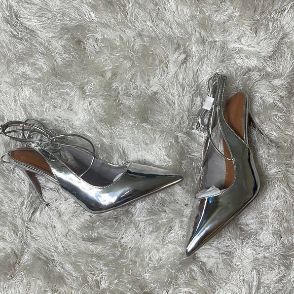 Brand new ASOS metallic/silver heels size 10 - Picture 2 of 5